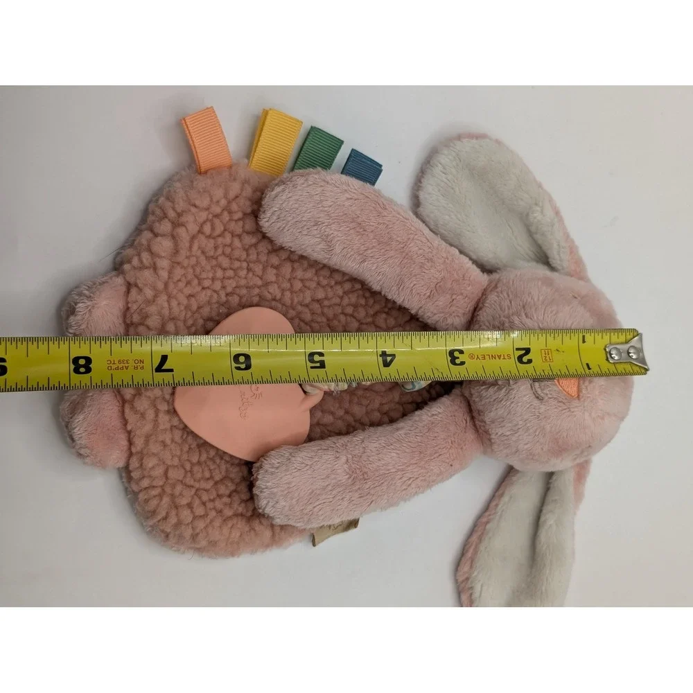 Itzy Ritzy Ritzy‎ Pal Pink Bunny Lovey Plush Sensory Toy with Silicone Teether